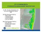 City of Miami Beach : Stormwater management master plan
